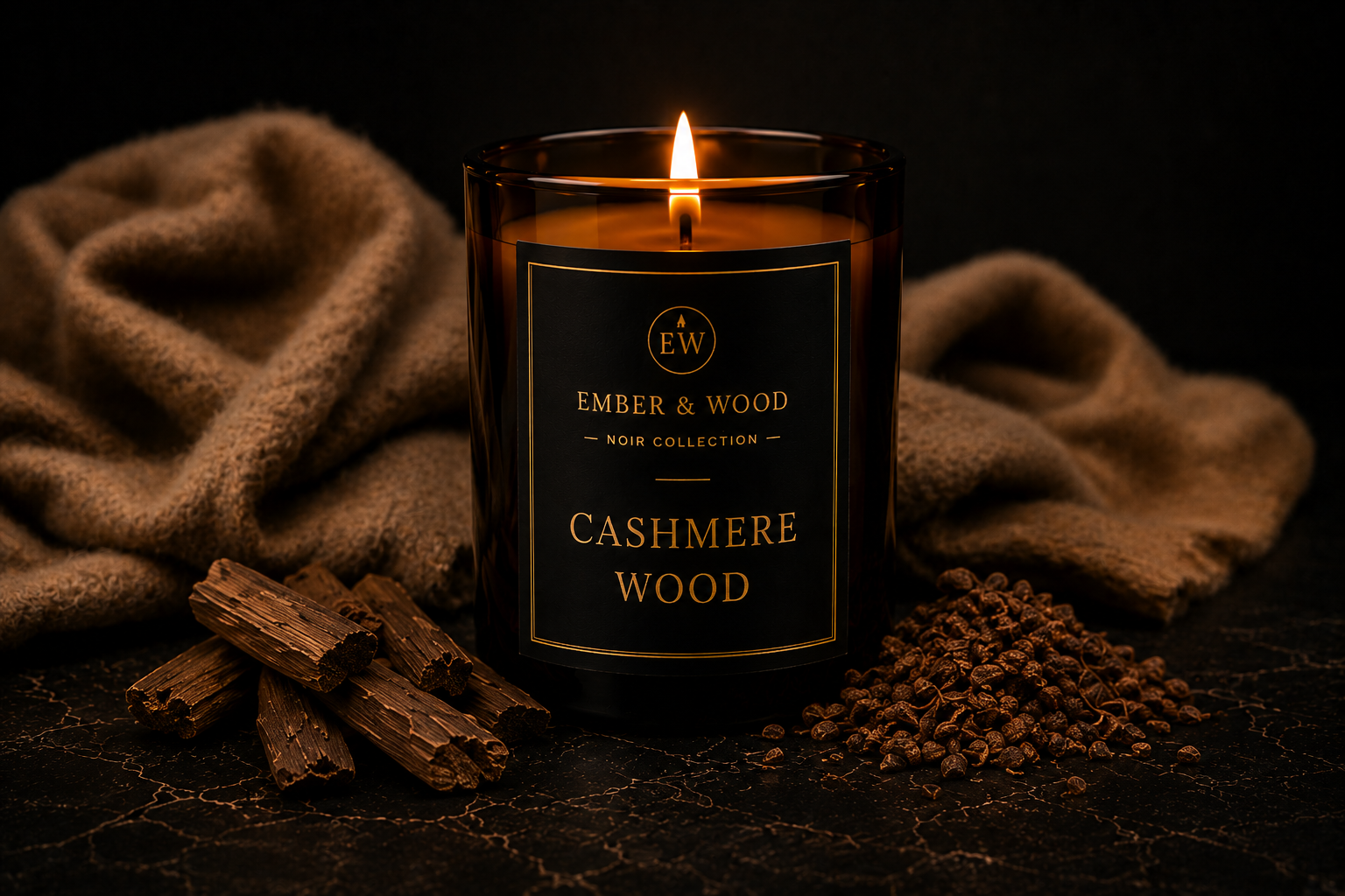 EMBER & WOOD CASHMERE WOOD žvakė